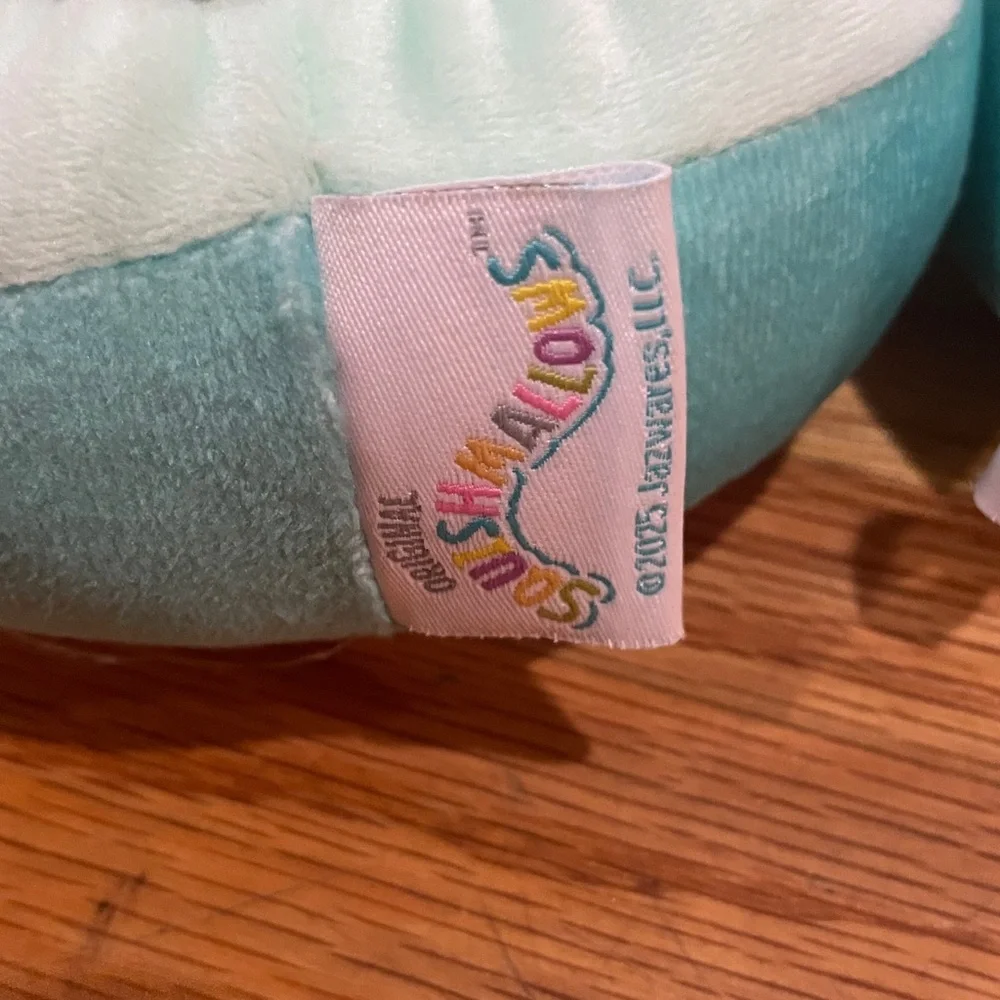 NEW Girls Graciela Cactus Squishmallows Teal Kids Plush Slippers M 13 / 1